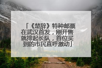 《楚辞》特种邮票在武汉首发，刚开售就排起长队，首位买到的市民直呼激动