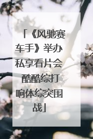 《风驰赛车手》举办私享看片会 酷酷综打响体综突围战