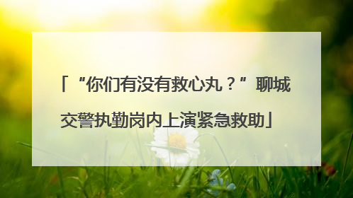“你们有没有救心丸？”聊城交警执勤岗内上演紧急救助