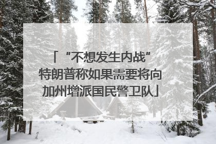 “不想发生内战” 特朗普称如果需要将向加州增派国民警卫队