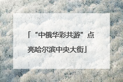“中俄华彩共游”点亮哈尔滨中央大街