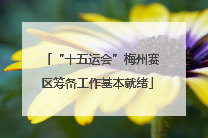 “十五运会”梅州赛区筹备工作基本就绪