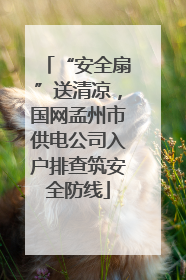 “安全扇”送清凉，国网孟州市供电公司入户排查筑安全防线