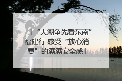 “大潮争先看东南”福建行 感受“放心消费”的满满安全感