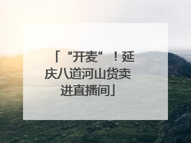 “开麦”！延庆八道河山货卖进直播间