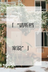 “请听档案说”
