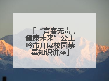 “青春无毒，健康未来”公主岭市开展校园禁毒知识讲座