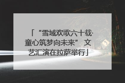 “雪域欢歌六十载·童心筑梦向未来” 文艺汇演在拉萨举行