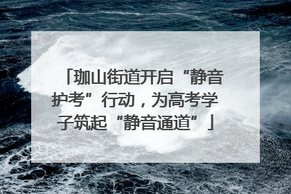 珈山街道开启“静音护考”行动，为高考学子筑起“静音通道”