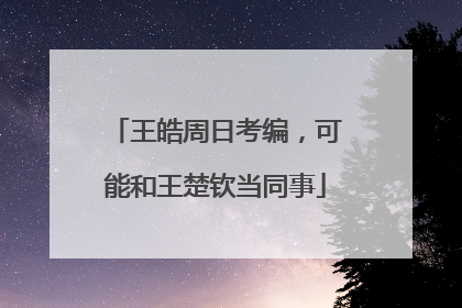 王皓周日考编，可能和王楚钦当同事