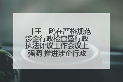 王一鸥在严格规范涉企行政检查暨行政执法评议工作会议上强调 推进涉企行政检查质效大幅提升