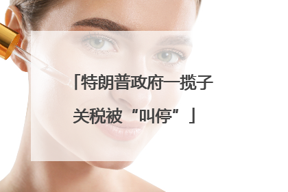 特朗普政府一揽子关税被“叫停”