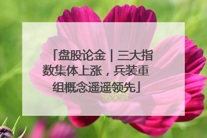 盘股论金｜三大指数集体上涨，兵装重组概念遥遥领先