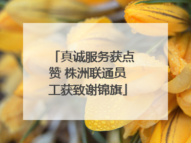 真诚服务获点赞 株洲联通员工获致谢锦旗