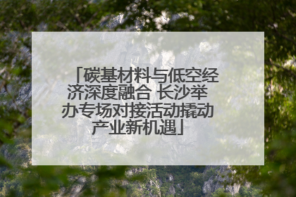 碳基材料与低空经济深度融合 长沙举办专场对接活动撬动产业新机遇