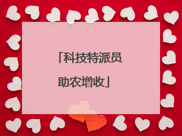 科技特派员助农增收