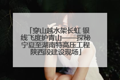 穿山越水架长虹 银线飞度护青山——探秘宁夏至湖南特高压工程陕西段建设现场