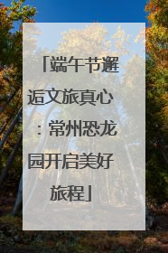 端午节邂逅文旅真心：常州恐龙园开启美好旅程