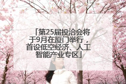 第25届投洽会将于9月在厦门举行，首设低空经济、人工智能产业专区