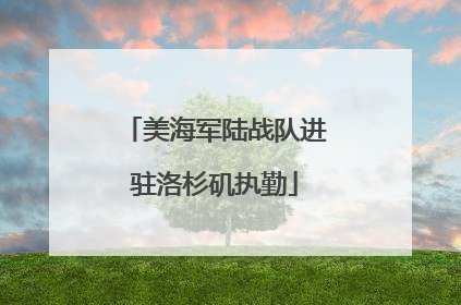 美海军陆战队进驻洛杉矶执勤