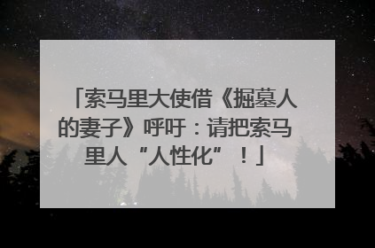 索马里大使借《掘墓人的妻子》呼吁：请把索马里人“人性化”！