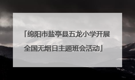 绵阳市盐亭县五龙小学开展全国无烟日主题班会活动