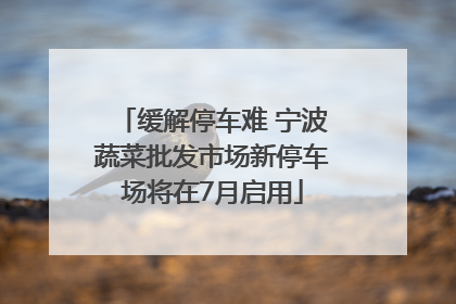 缓解停车难 宁波蔬菜批发市场新停车场将在7月启用