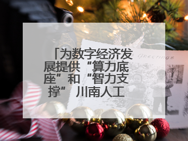 为数字经济发展提供“算力底座”和“智力支撑” 川南人工智能算力中心在四川泸州启动