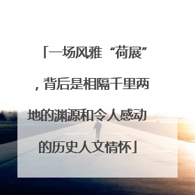 一场风雅“荷展”，背后是相隔千里两地的渊源和令人感动的历史人文情怀