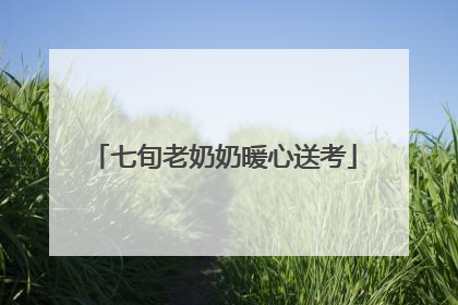 七旬老奶奶暖心送考