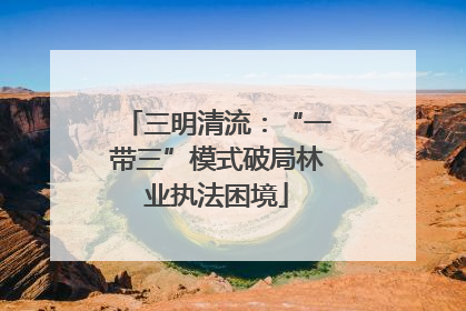 三明清流：“一带三”模式破局林业执法困境