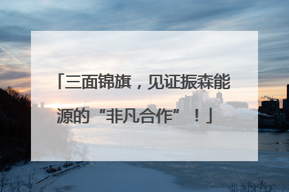 三面锦旗，见证振森能源的“非凡合作”！