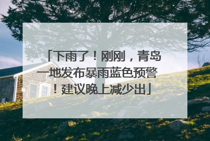 下雨了！刚刚，青岛一地发布暴雨蓝色预警！建议晚上减少出