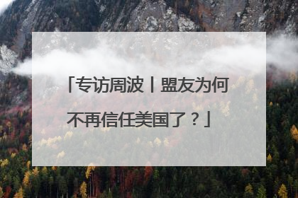 专访周波丨盟友为何不再信任美国了？