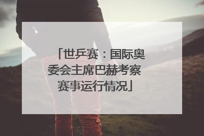 世乒赛：国际奥委会主席巴赫考察赛事运行情况