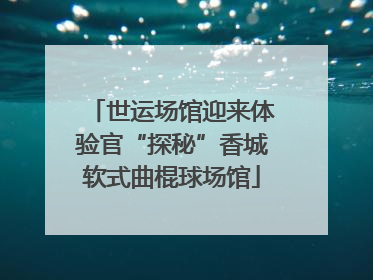 世运场馆迎来体验官“探秘”香城软式曲棍球场馆