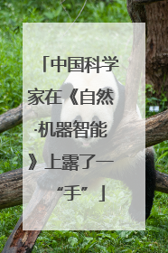 中国科学家在《自然·机器智能》上露了一“手”