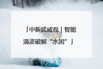 中新武威观｜智能滴灌破解“水困”