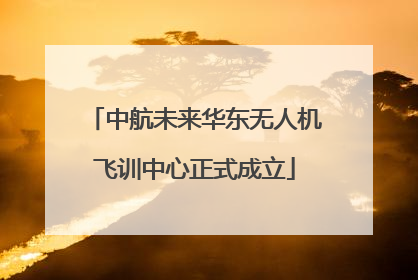 中航未来华东无人机飞训中心正式成立