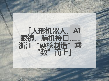 人形机器人、AI眼镜、脑机接口……浙江“硬核制造”乘“数”而上