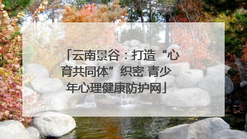 云南景谷：打造“心育共同体”织密 青少年心理健康防护网