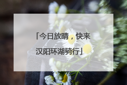 今日放晴，快来汉阳环湖骑行
