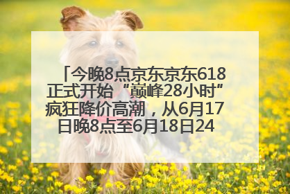 今晚8点京东京东618正式开始“巅峰28小时”疯狂降价高潮，从6月17日晚8点至6月18日24点内最便宜优惠