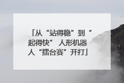 从“站得稳”到“起得快” 人形机器人“擂台赛”开打