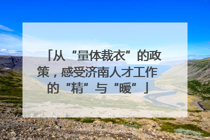 从“量体裁衣”的政策，感受济南人才工作的“精”与“暖”