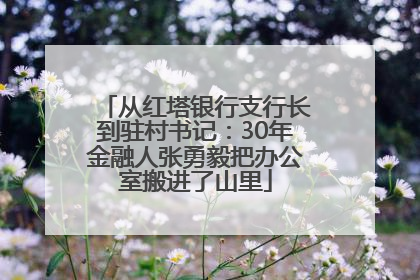 从红塔银行支行长到驻村书记：30年金融人张勇毅把办公室搬进了山里