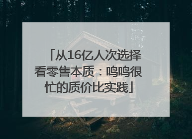 从16亿人次选择看零售本质：鸣鸣很忙的质价比实践