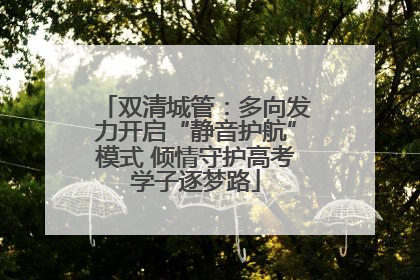双清城管：多向发力开启“静音护航”模式 倾情守护高考学子逐梦路