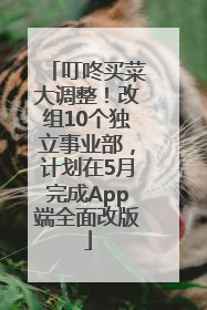 叮咚买菜大调整！改组10个独立事业部，计划在5月完成App端全面改版