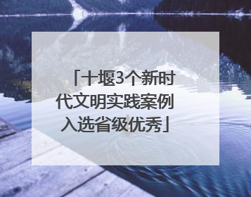 十堰3个新时代文明实践案例入选省级优秀